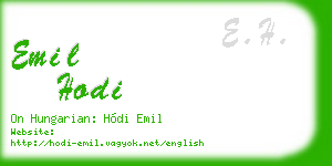 emil hodi business card