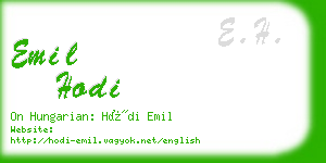 emil hodi business card